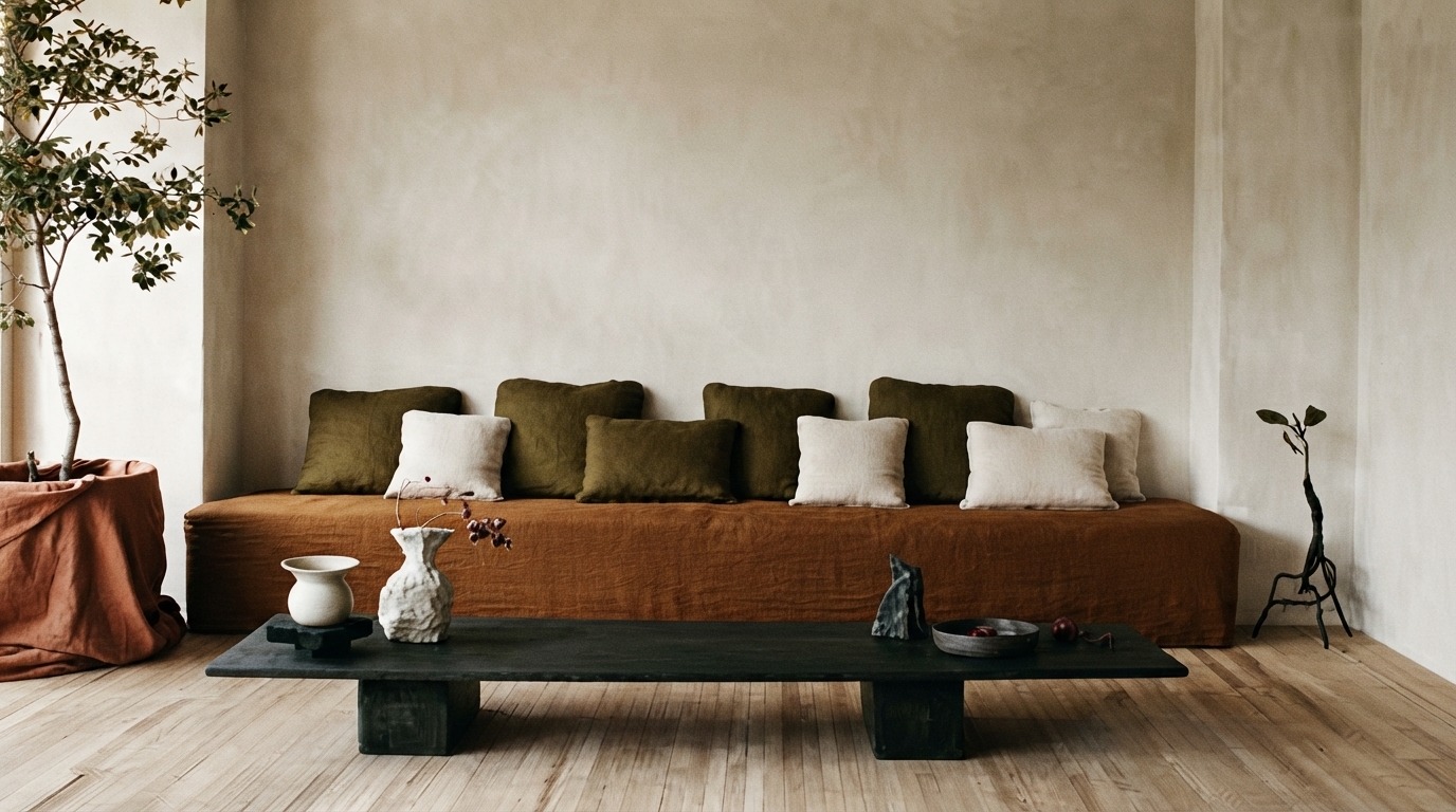 Editorial illustration for Wabi-Sabi at Home: A Practical Framework for Imperfect, Serene Interiors